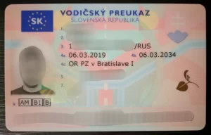 Permis de Conduire Slovaque