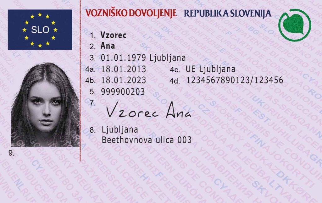 Achat du permis de conduire Slovène